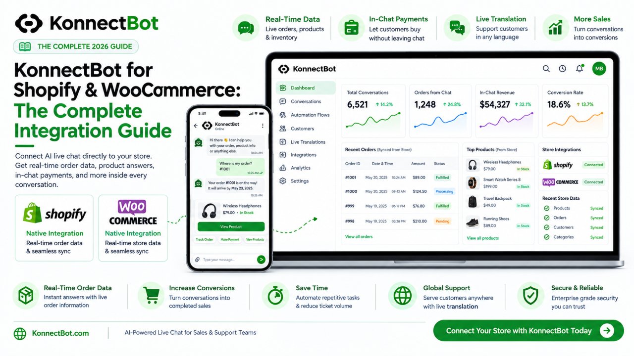 KonnectBot for Shopify & WooCommerce: The Complete Integration Guide